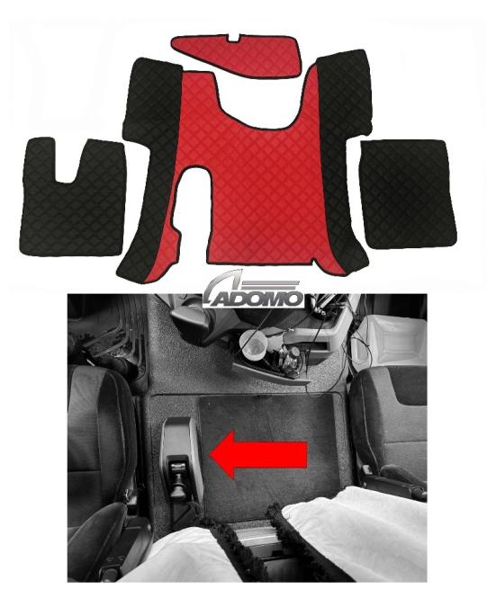 Kunstlederfußmatten Man TGS ab 2020 schwarz - rot 