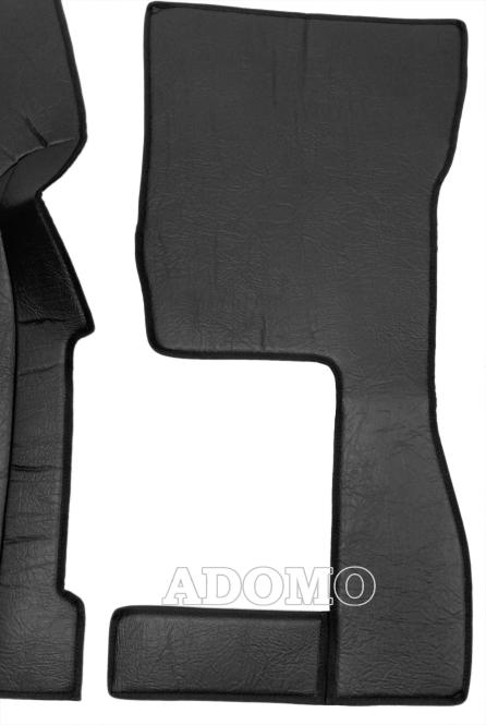 Kunstlederfußmatten mit Sitzsockel für Volvo FH4, FH5 schwarz-matt-glatt 