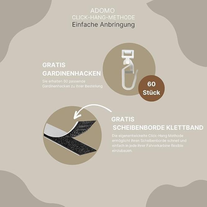 Gardinen für MAN TGX XXL und TGA XXL bis 2020, beige-schwarz 