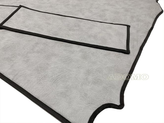 Kunstlederfußmatten mit Sitzsockel für Volvo FH Aero FH5 FH4 grau-schattiert-glatt 