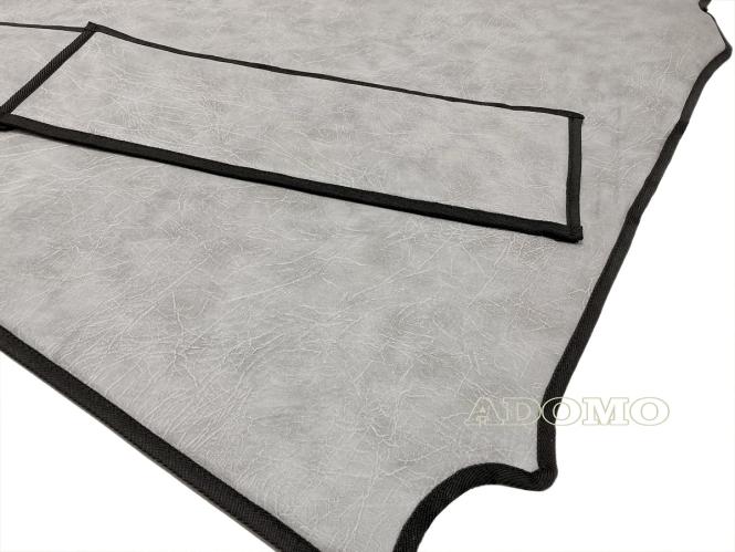 Kunstlederfußmatten mit Sitzsockel für Volvo FH4, FH5 grau-schattiert-glatt, Beifahrersitz DREHBAR 