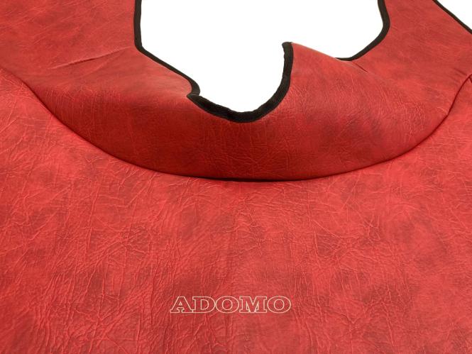 Kunstlederfußmatten mit Sitzsockel für Volvo FH4, FH5 rot-schattiert-glatt, Beifahrersitz DREHBAR 