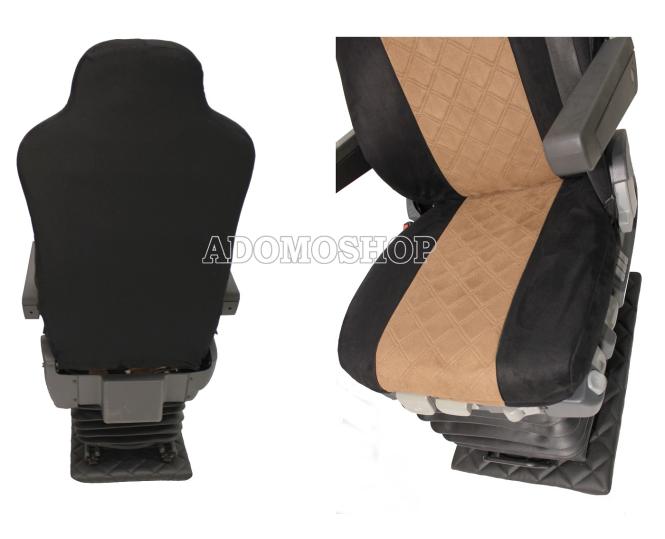 Sitzbezüge für MAN TGX TGA TGL TGM TGS schwarz-braun 1 Gurt Old Skool 