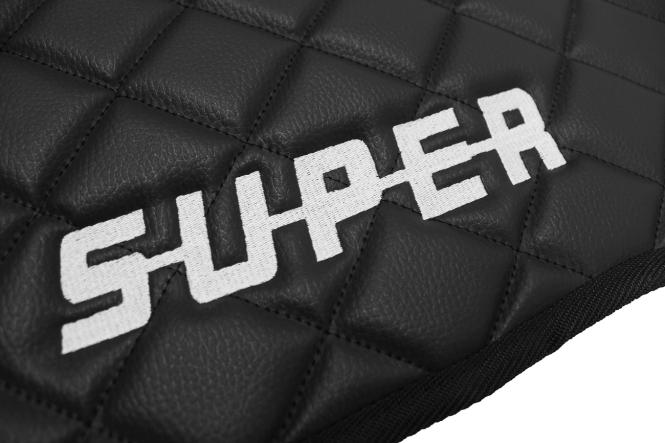 Kunstleder Fußmatten für SCANIA R ab 2017, klappbarer Beifahrersitz in schwarz, SUPER 