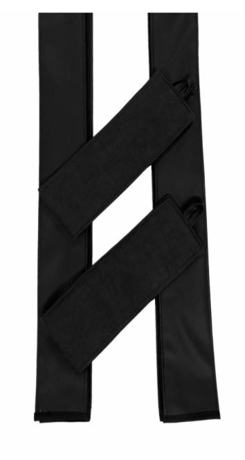 LKW Gardinen in Plissee-Look mit 2 Rückhalterbändern, schwarz-schwarz 