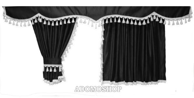 Gardinen Actros Mp2/3, schwarz-weiss 