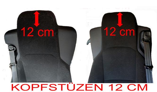 Sitzbezüge für Actros L ab 2022 MP5 MP4 schwarz-beige Beifahrersitz klappbar Old Skool 8cm