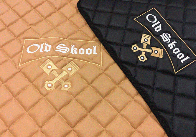 Kunstlederfußmatten für Man TGX ab 2018 cappuccino - schwarz Old Skool 