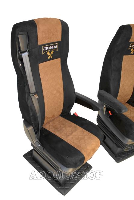 Sitzbezüge für Daf xf 106,105 Grammer-Sitze schwarz-braun, Old Skool 
