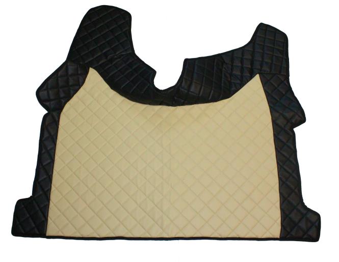 Kunstlederfußmatten mit Sitzsockel für Volvo FH4, FH5 beige-schwarz-matt 