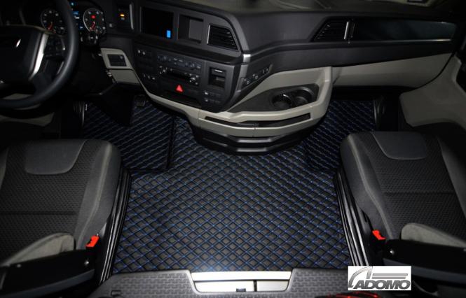 Kunstlederfußmatten mit Doppelnaht gesteppt für Man TGX ab 2020 