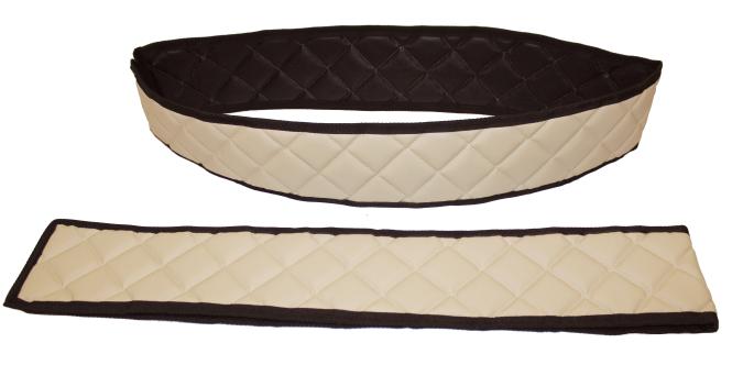 Kunstleder Fussmatten Actros MP5/Mp4 schmales Haus Tunnel beige-matt 