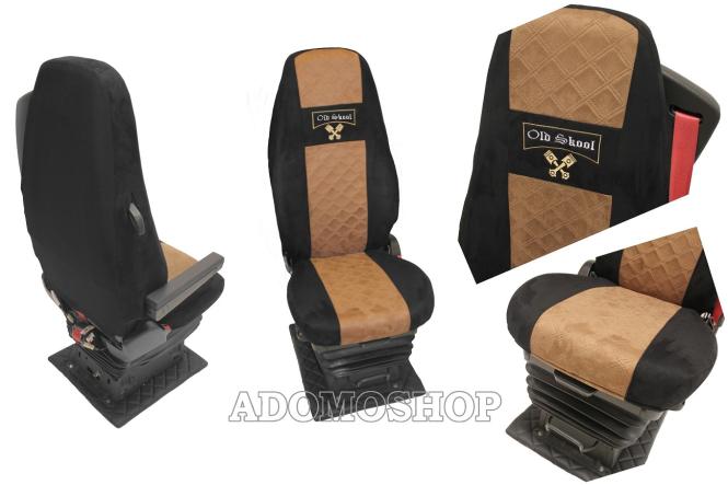 Sitzbezüge für Volvo FH Aero FH5 FH4 schwarz-braun, Old Skool 