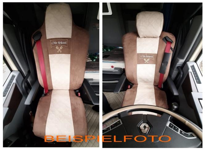 Sitzbezüge für Renault T ab 2014 schwarz-grau Old Skool 