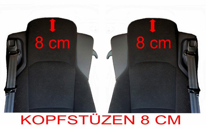 Lkw Sitzbezüge aus Kunstleder MP5 MP4 ACTROS L ab 2024 Beifahrer klappbar schwarz-blau 2 Armlehnen OHNE LOGO 