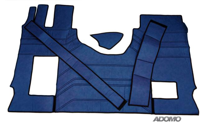 Kunstlederfußmatten Set für MP4, MP5, klappbarer Beifahrersitz, Kunstleder glatt mit extra Steppung, Sockel 8cm 