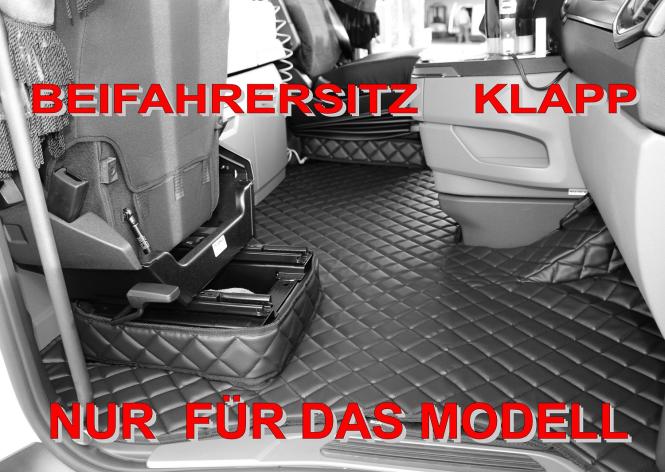 Kunstleder Fußmatten für SCANIA S ab 2017 Die neue S-Baureihe, klappbar in schwarz-matt 