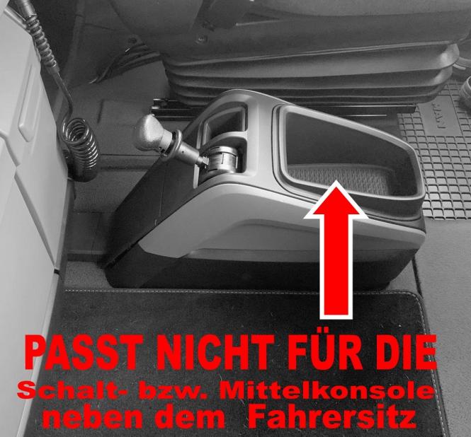 Kunstlederfußmatten für Man TGX 2018 - 2020 beige - glatt, Umr. schwarz 