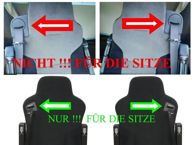 Sitzbezüge für MAN TGX TGA TGL TGM TGS schwarz-braun, 2 Gurt Old Skool 