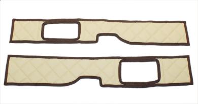 Sitzsockelverkleidung aus Kunstleder für DAF XF 106, Grammer-Sitze/Sockel , beige-matt, Umr. braun