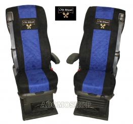 Sitzbezüge für DAF XF 106,XF105 Grammer Sitze schwarz-blau Old Skool