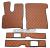 Kunstleder Fußmatten für DAF XF 106 mit Sitzsockeln - Braun
