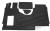 Kunstleder Fußmatten Set für  Actros MP5 und MP4 Solostar, schwarz-matt