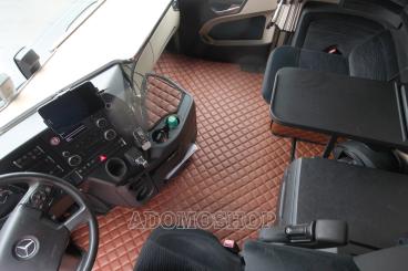 Kunstleder Fußmatten für MP5 MP4 ACTROS L ab 2024 Solostar, braun-matt