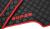 Kunstleder Fußmatten für SCANIA S ab 2017, klappbar in schwarz, Umrandung rot-matt, SUPER