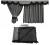 Lkw Gardinen Scania Topline, Highline, grau-schwarz, gratis Gardinenhaken