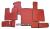 Kunstleder Fussmatten für MAN TGX ab 2007 bordorot