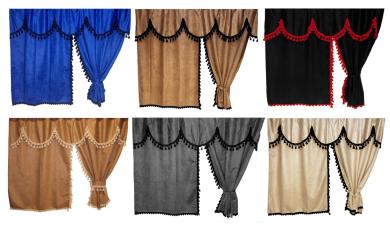 LKW Bettgardine Bettvorhang mit 6cm Fransen in verschiedenen Farben