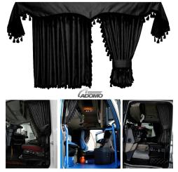 Gardinen für Actros Mp2/3, schwarz-schwarz 