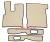 Kunstlederfußmatten mit Sitzsockel für DAF XF 106 ab 07/2017 beige