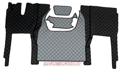 Kunstlederfußmatten für Iveco S-Way ab 2020 schwarz-grau-matt