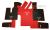 Kunstlederfussmatten für MAN TGX ab 2007 rot - schwarz Old Skool