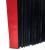 LKW Gardinen in Plissee-Look mit 2 Rückhalterbändern und Frontscheibenborde , schwarz-rot