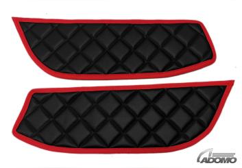 Türverkleidung für DAF XG, XG+ ab 2021, Kunstleder in schwarz, Umr. rot
