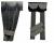 LKW Gardinen in Plissee-Look mit 2 Rückhalterbändern und Frontscheibenborde , grau-schwarz