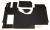 Kunstleder Fußmatten für Mercedes Actros MP5 MP4 ACTROS L ab 2024 Solostar, schwarz-glatt. Umrandung beige