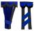 LKW Gardinen in Plissee-Look mit 2 Rückhalterbändern und Frontscheibenborde , blau-schwarz