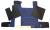 Kunstlederfussmatten für MAN TGX ab 2007 Automatik 2 Schubladen blau - schwarz