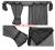 Scania Topline/Highline Gardinen, Grau-Schwarz, Pompoms/Kugel