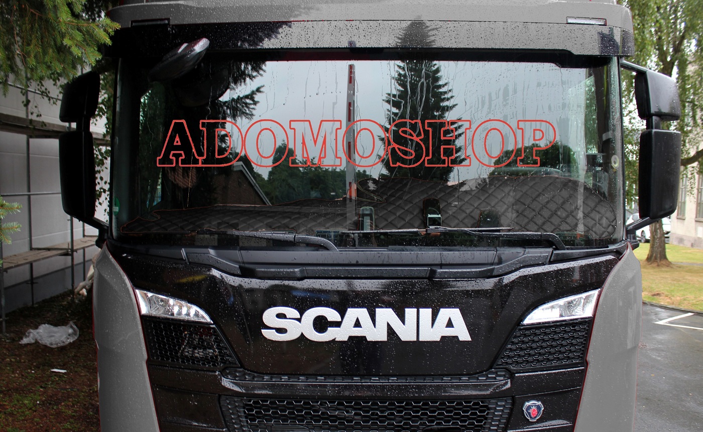 Adomo LKW-Shop, Armaturenabdeckung aus Kunstleder für Scania S und New  Generation ab 2017 schwarz-matt